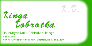 kinga dobrotka business card